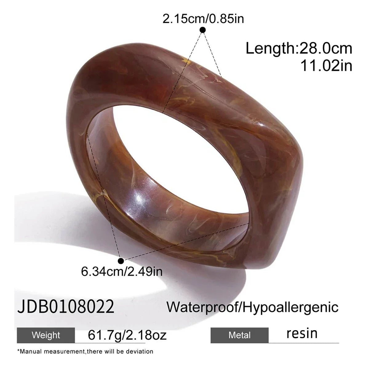 Acrylic brown bangle