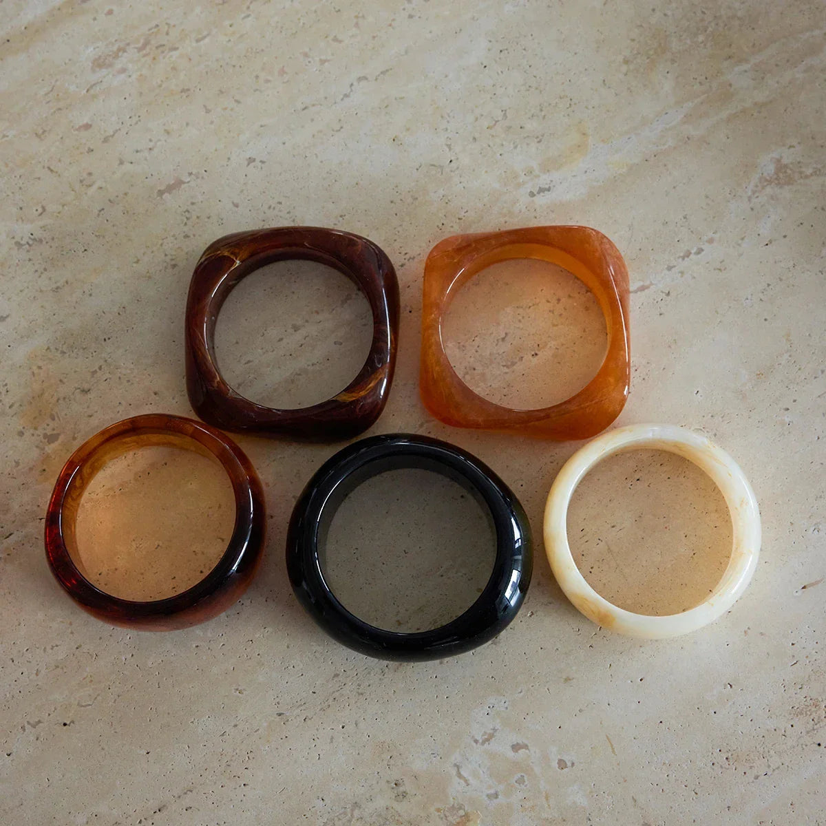 Acrylic brown bangle