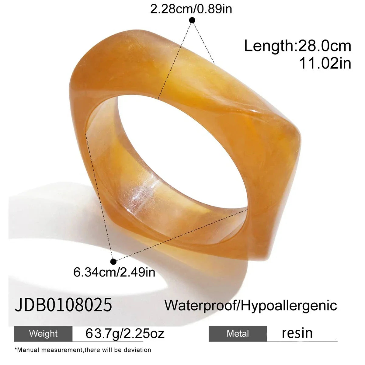 Acrylic chestnut bangle