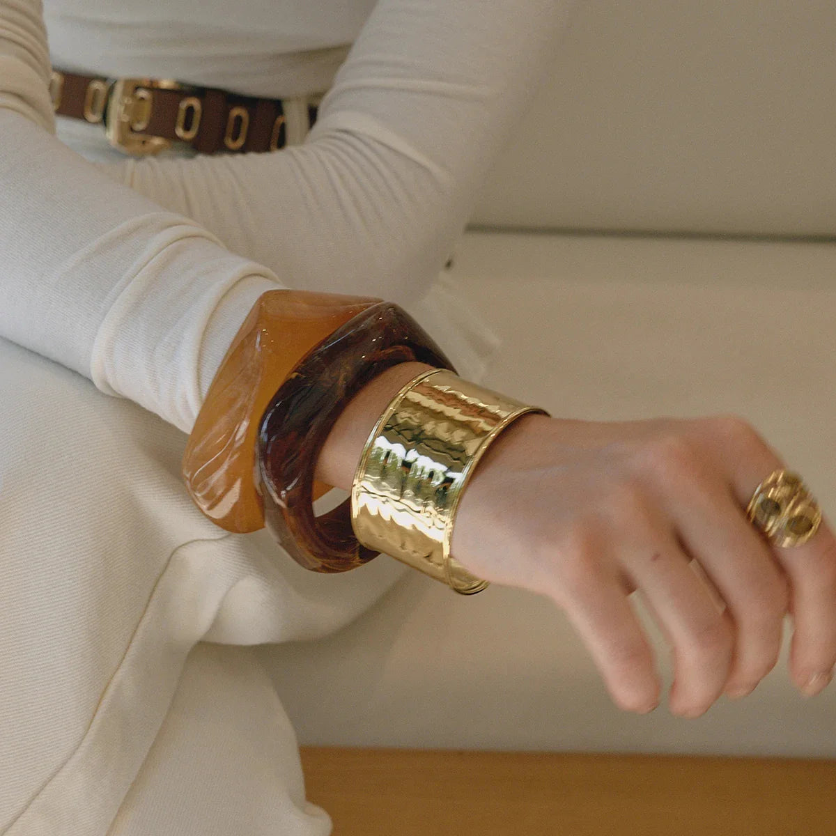 Acrylic chestnut bangle