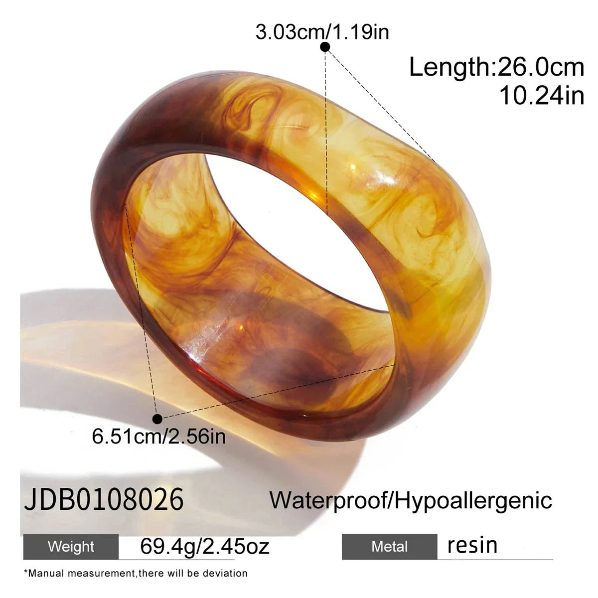 Acrylic transparant bangle