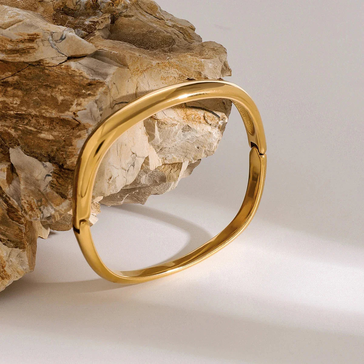 Bold gold statement bracelet