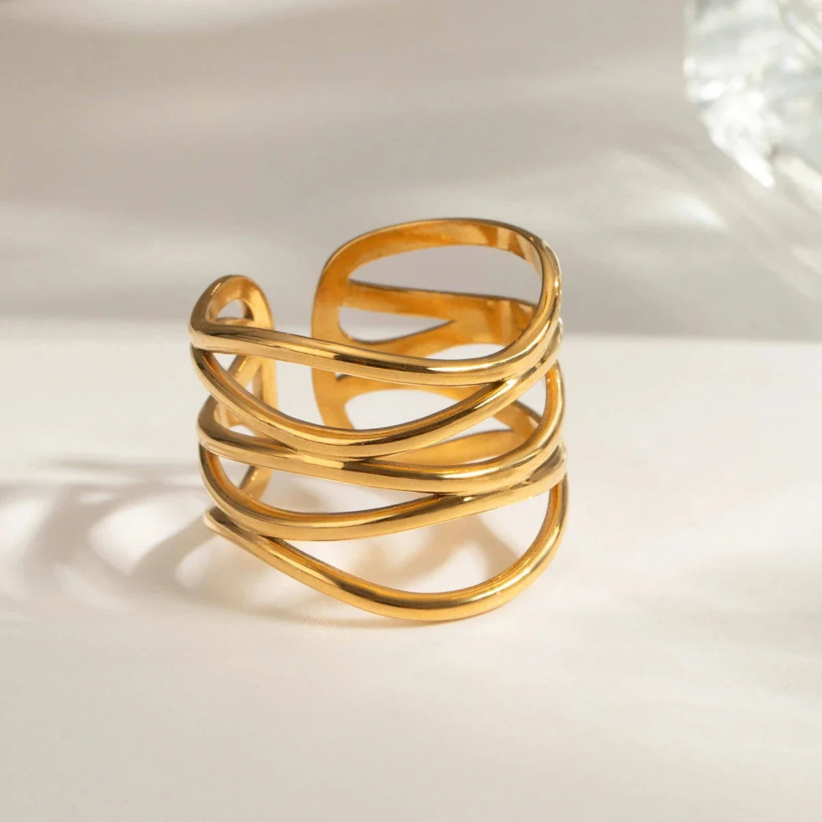 Holed lined ring