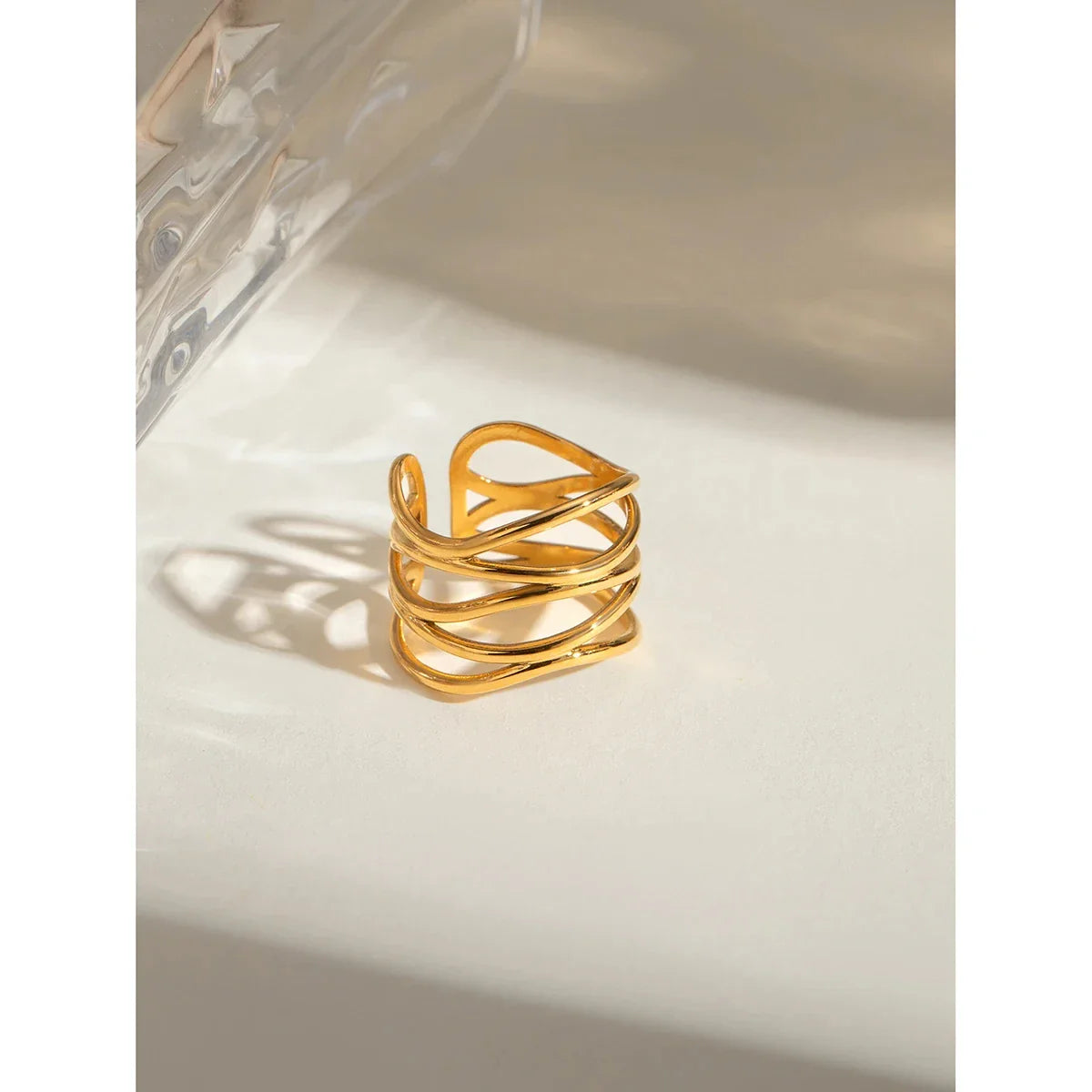 Holed lined ring