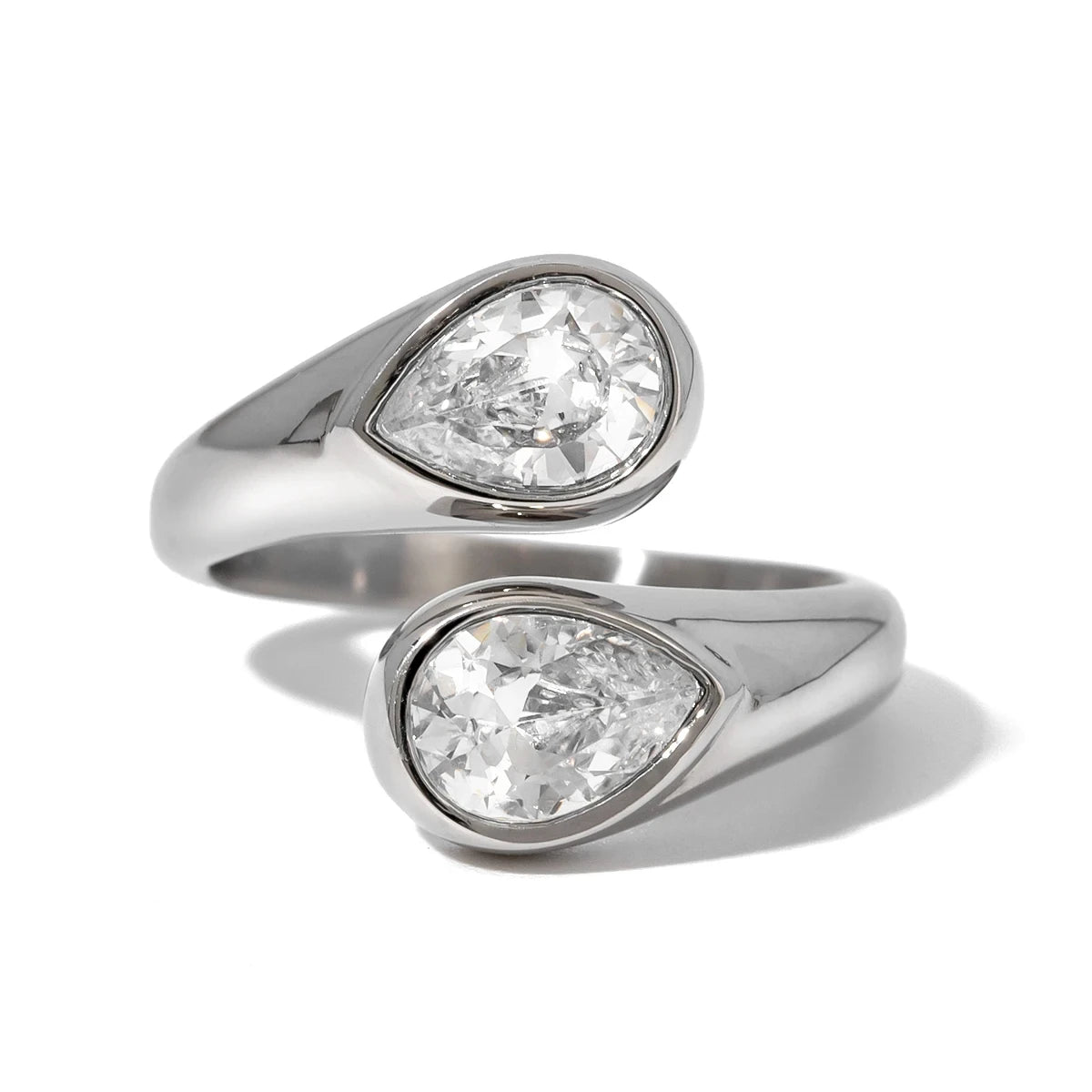 Spiral stoned ring